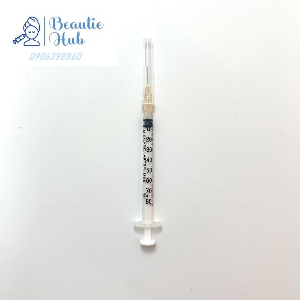 Lẻ 1 Bơm tiêm Vinahankook 1cc 1ml 26G x 1/2 tiêm tinh chất cá hồi căng bóng prp lắp đầu kim 30G 34G