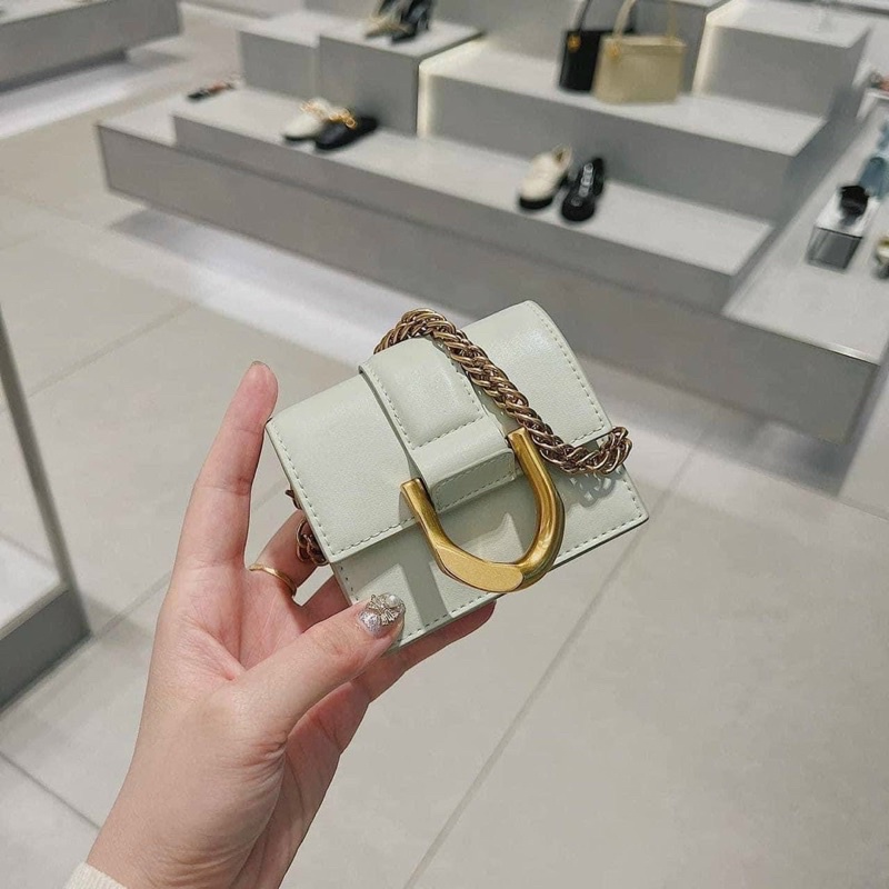 [MINI 489]Túi son mini kèm dây đeo dài full box - HANA BAG