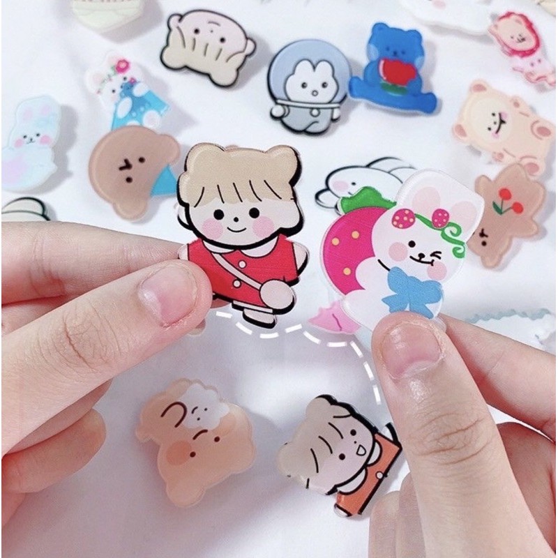 Huy Hiệu Balo, Pin Cài Áo Cartoon Badge Nhật Bản Cho Bé Đáng Yêu ( Giao Ngẫu Nhiên)