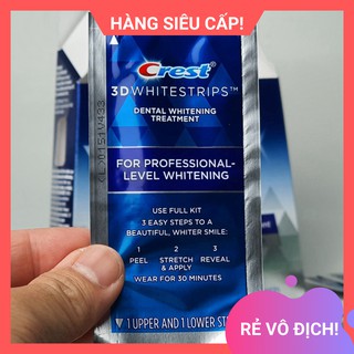 [Nhập PHUOMTR00 giảm 5%] 1 Gói Miếng dán trắng răng Crest 3D Professional Effects An Toàn Hiệu Quả tại nhà