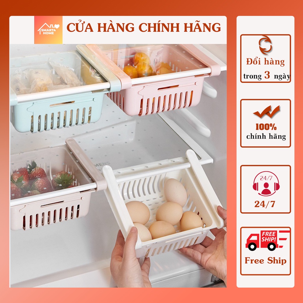 Rổ, Khay, Giỏ để rau, củ, quả tủ lạnh tiện ích kẹp tủ lạnh thông minh tiết kiệm diện tích