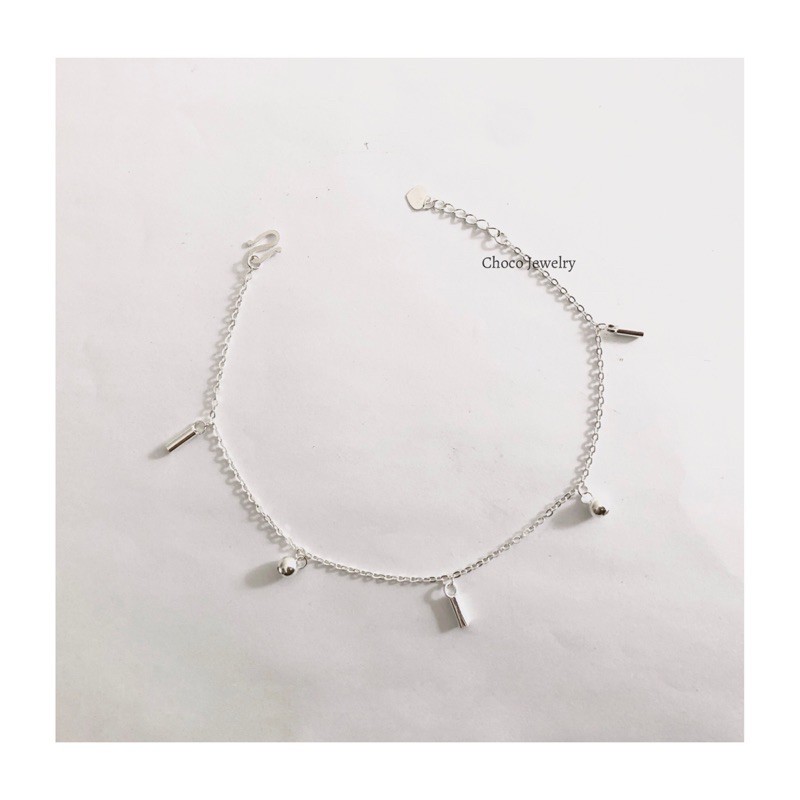 Lắc chân bạc trụ tròn Choco Jewelry