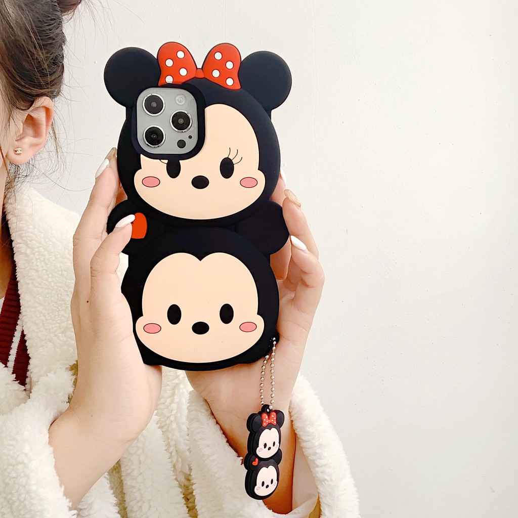 Ốp điện thoại hình chuột Minnie và hổ dễ thương thích hợp cho iPhone 12 11 Pro Max XS Max XR X iPhone 6 6S 7 8 Plus