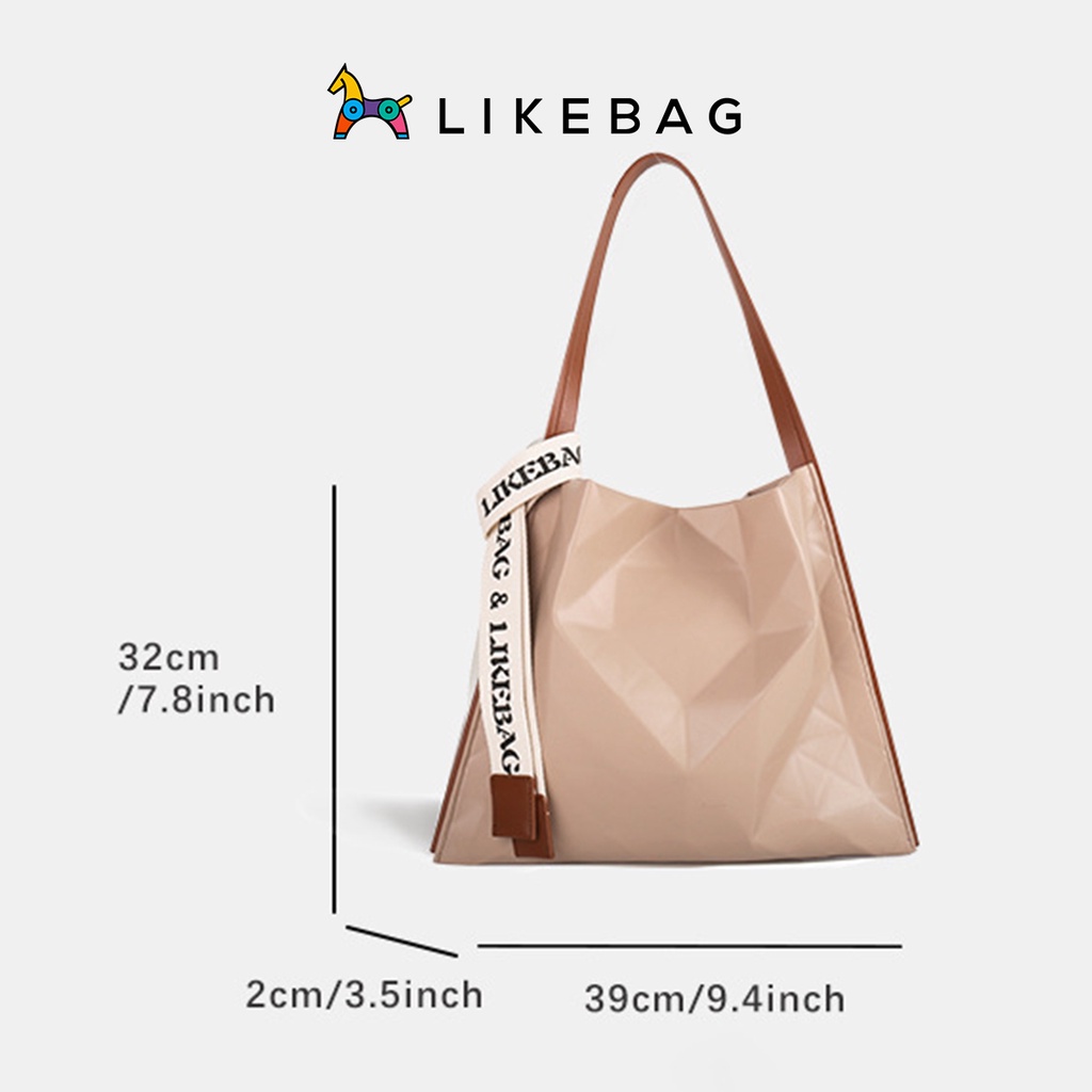 Túi xách nữ đeo vai LIKEBAG vân hình kim cương basic sang trọng 219DJ6865 - LIBAGI