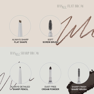 Chì kẻ mày ROMAND Han All Flat brow and Sharp brow