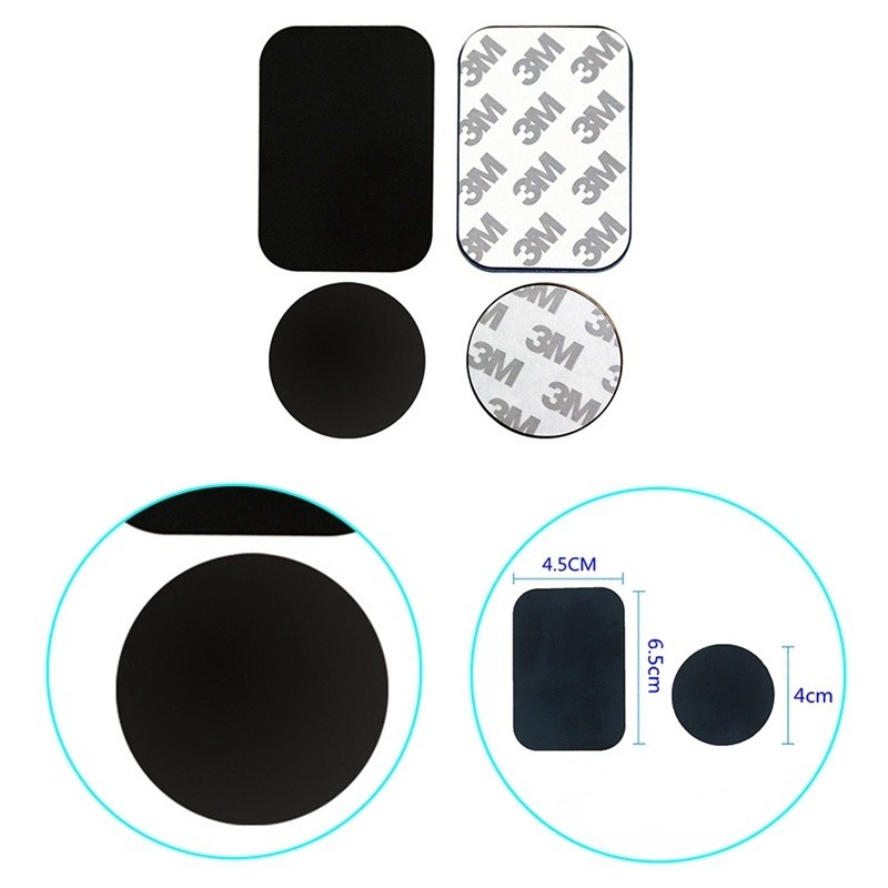 Set 3 giá đỡ điện thoại bằng kim loại hít nam châm tiện dụng cho xe hơi