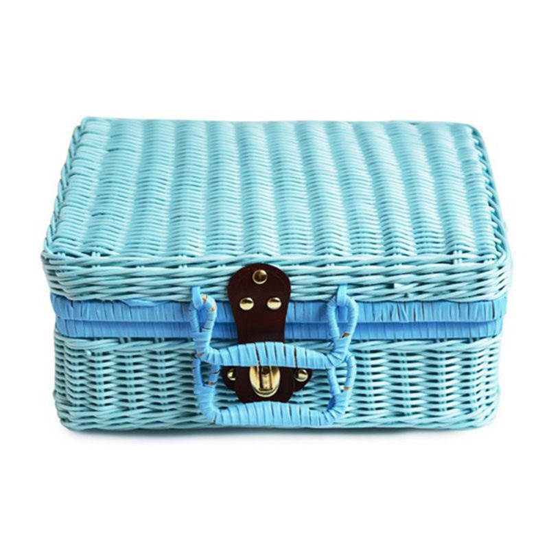 Flgo Hộp Đan Mây Phong Cách Vintage Đựng Đồ Tiện Dụng