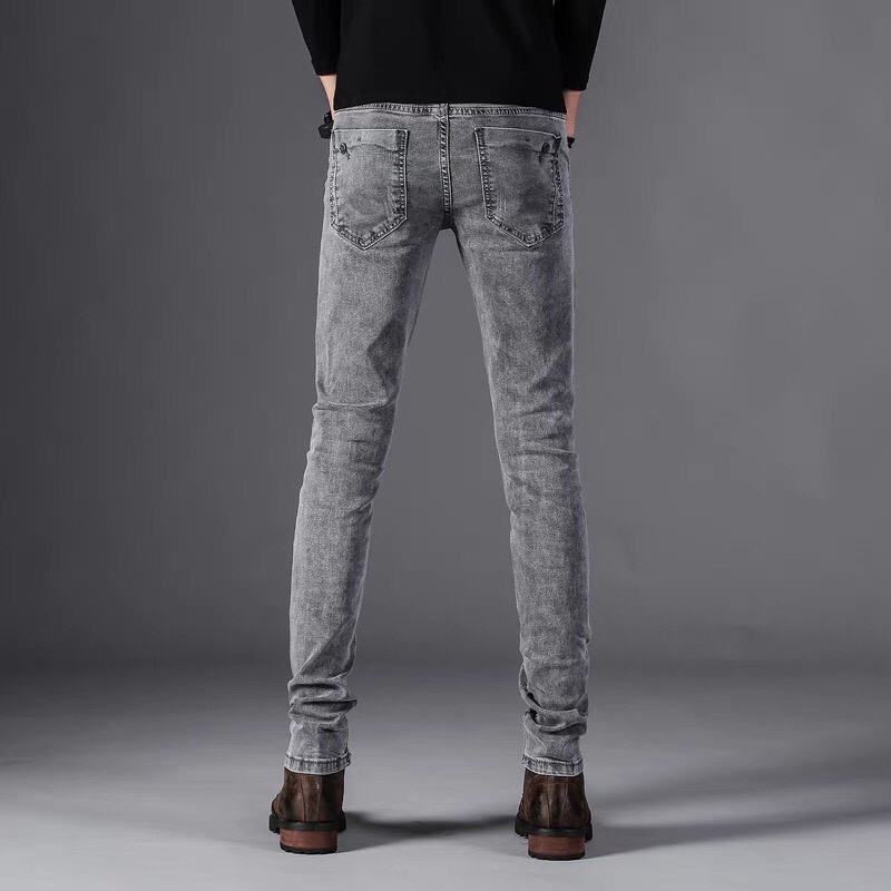 Quần jean nam xám đậm ✅ Quần jean nam màu xám form slimfit SUMYF