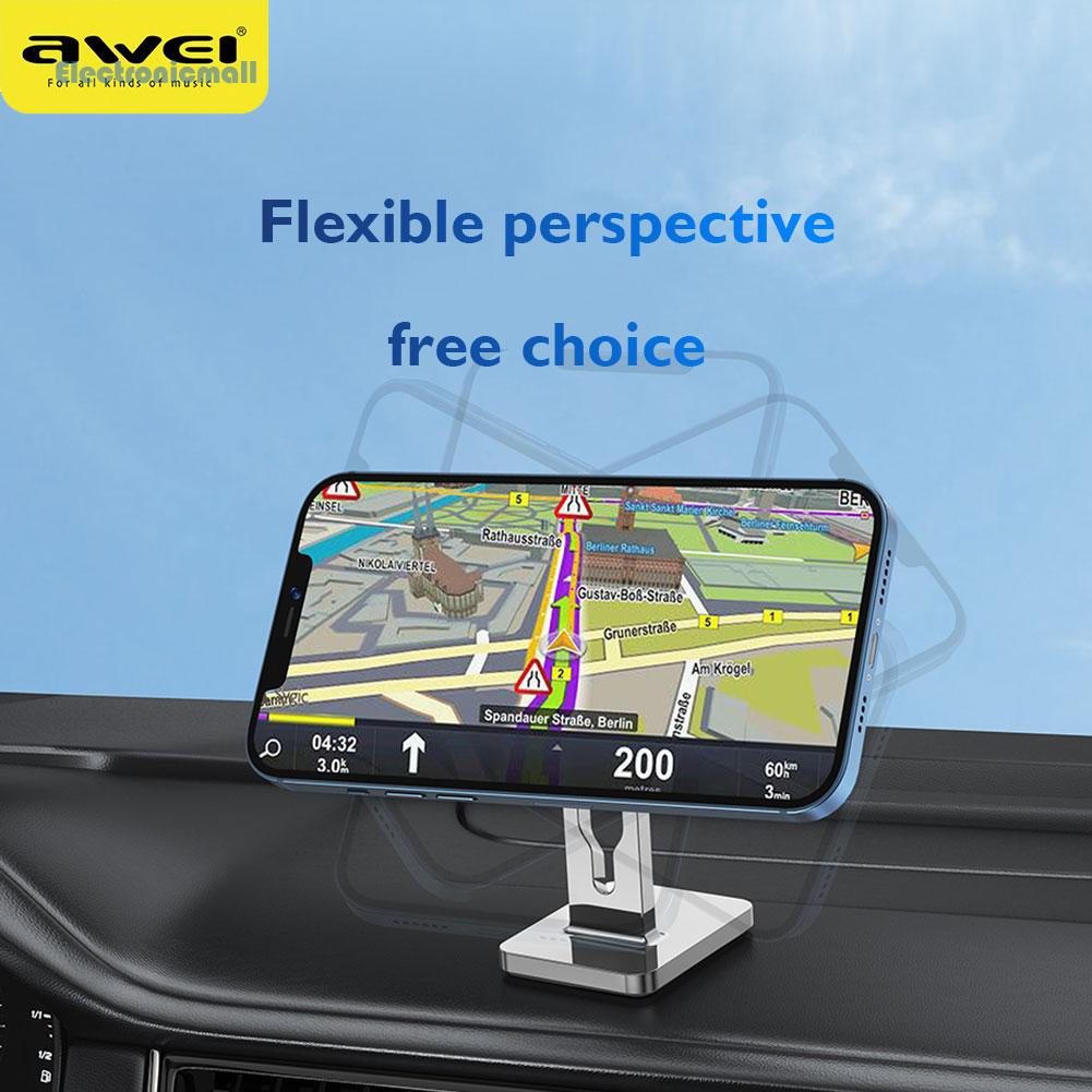 AWEI Giá Đỡ Điện Thoại / Gps Trên Xe Hơi Xoay 360 Độ Tiện Dụng Kèm Phụ Kiện | BigBuy360 - bigbuy360.vn