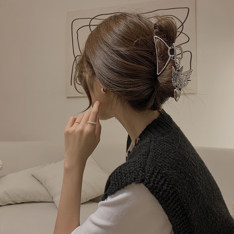 Kẹp tóc hình bướm phong cách Hàn Quốc, kẹp nơ xinh, sang chảnh, kẹp còng cua thời trang dành cho nữ