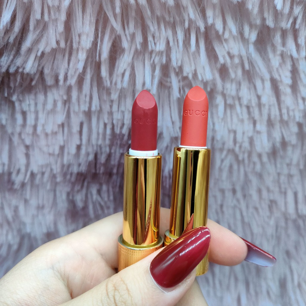 Son Gucci Rouge À Lèvres Voile Vỏ Hoa mini 1.3g Cao Cấp Đủ Tone Hot Hit Bền Màu Không Trôi | BigBuy360 - bigbuy360.vn