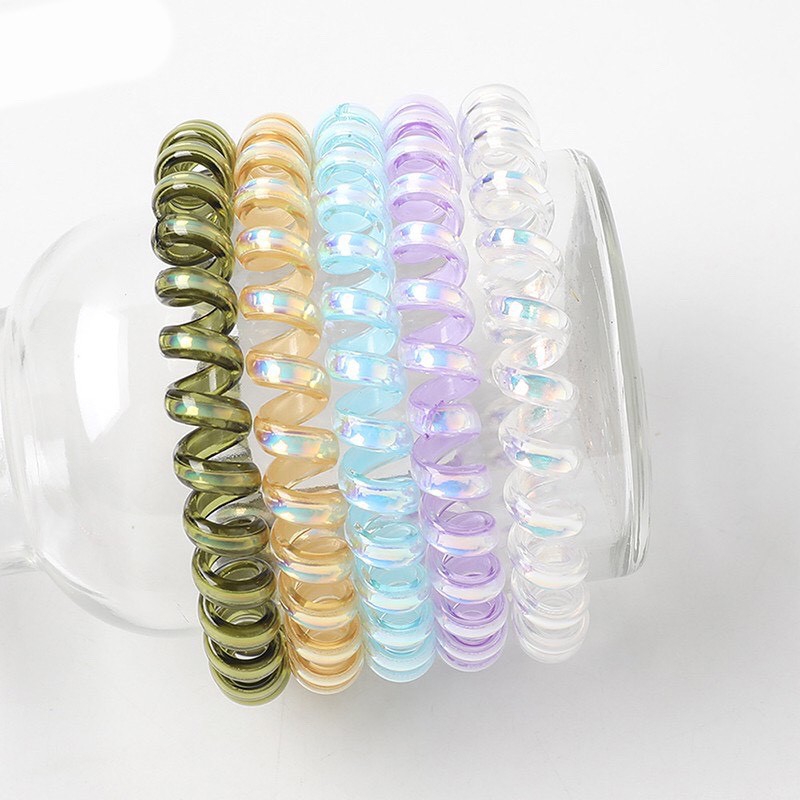 Set 3 Cột Tóc Lò Xo Ánh Kim/Kim Tuyến Lấp Lánh Đẹp Xịn Sò