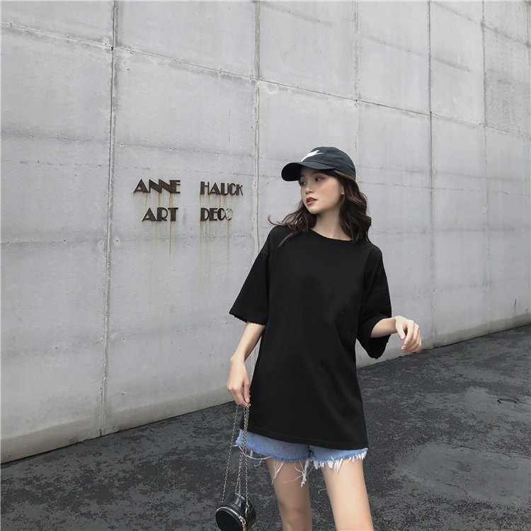 áo thun tay lỡ màu đen FOME RỘNG có chọn size, chất thun xịn 1aak10