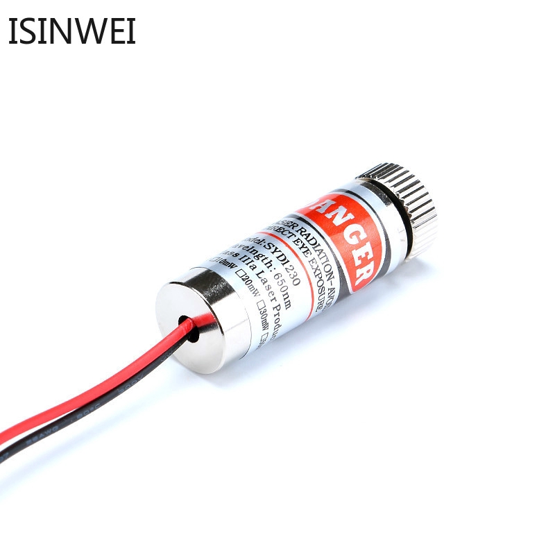 Đầu diode laser đỏ 650nm 5mW có thể điều chỉnh