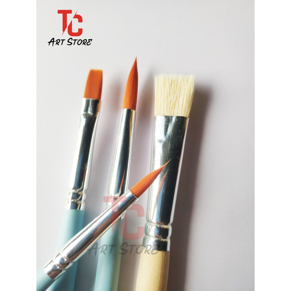 Bộ 4 Cọ Vẽ ACRYLIC, NƯỚC, GOUACHE Mont Marte - BMHS0042