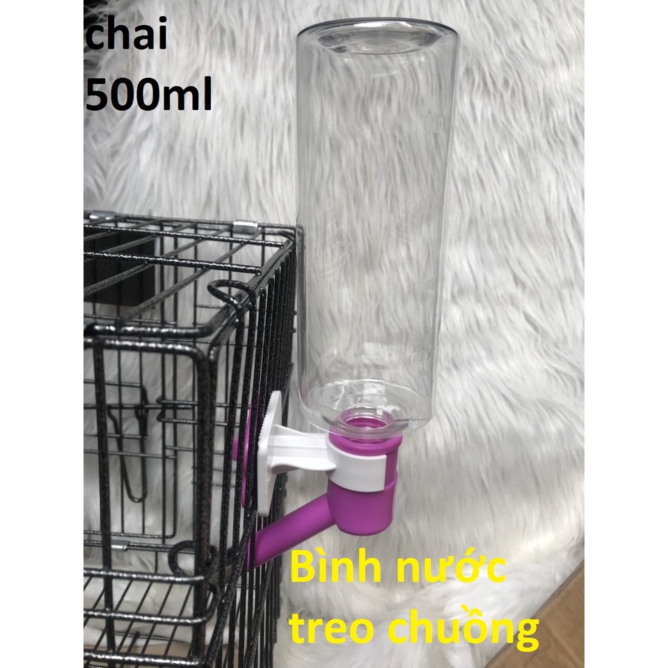 Bình nước tự động, bình nước treo chuồng tặng kèm bình nước 500ml