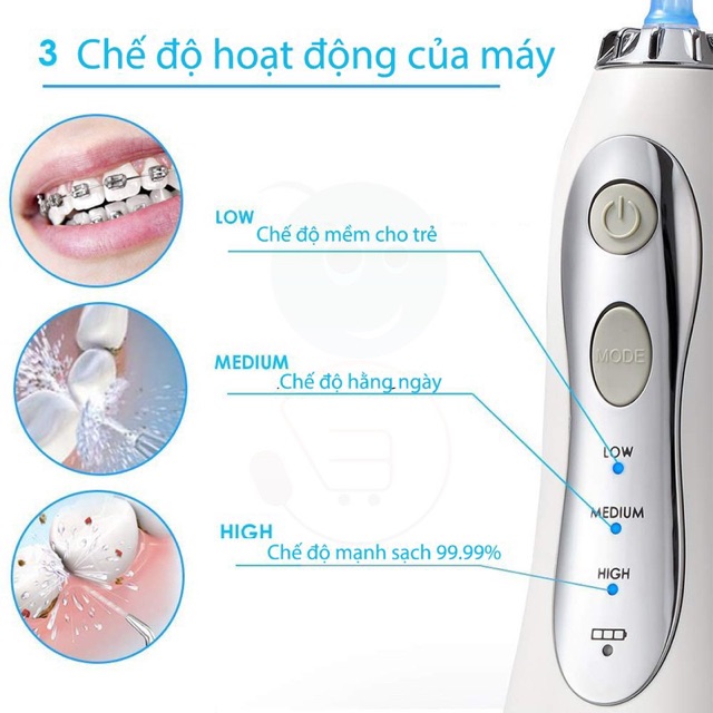 [CHÍNH HÃNG] Máy tăm nước cầm tay HF5 H2OFLOSS cực tiện dụng