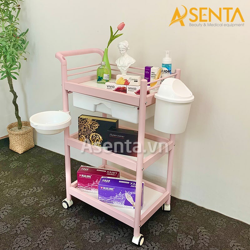 Xe đẩy spa 3 tầng cao cấp, kệ Spa nhập khẩu HMTL-5030