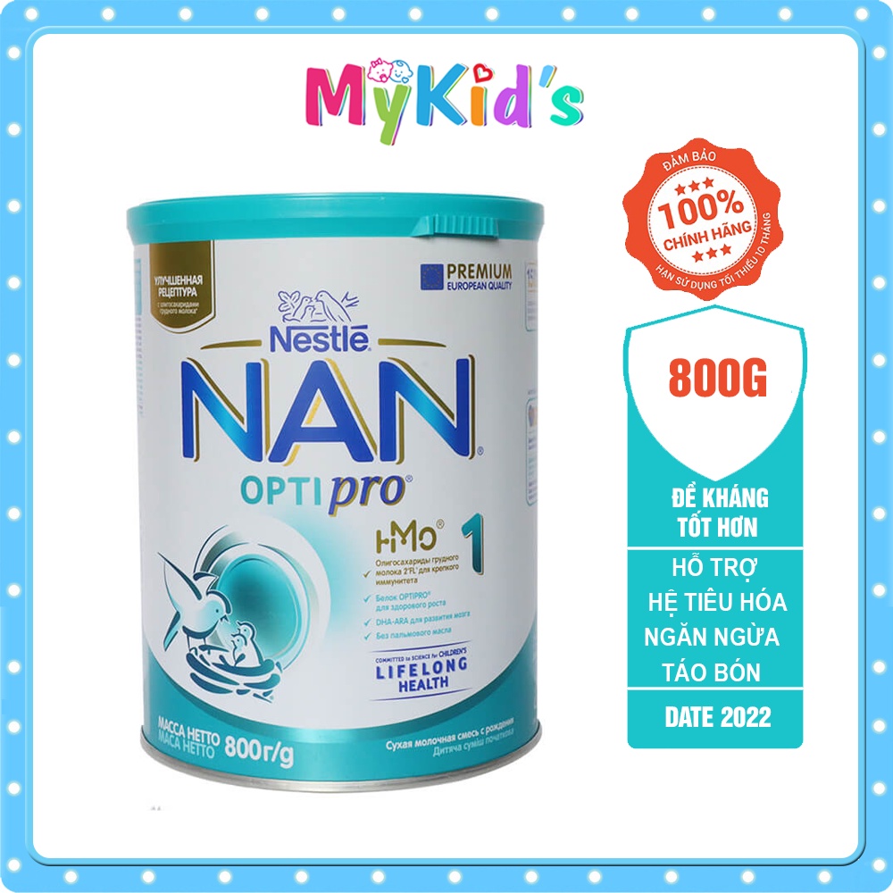 Sữa NAN Nga đủ số 1,2,3,4 hộp 400 và 800g, Date 2023 nhập khẩu Nga chính hãng