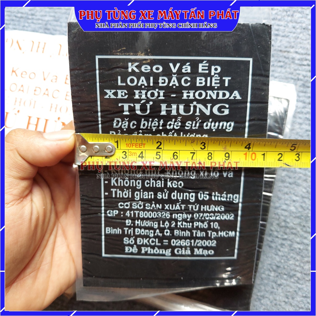 Miếng Keo Cao Su Non Vá Ép Chín  Ruột - Vỏ Lốp Xe Máy Xe Đạp Ô Tô Xe Hơi Xe Hãng Tứ Hưng