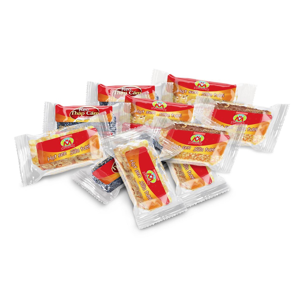 MỸ NGỌC _ 170g Kẹo THẬP CẨM HẠT SEN SỮA TƯƠI D170 - Cereal Candy with Milk 170g