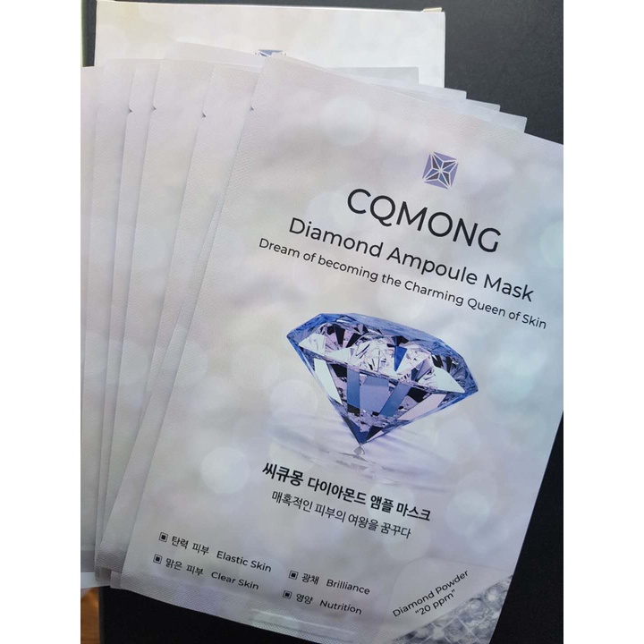 Hộp 10 miếng mặt nạ dưỡng chất kim cương cao cấp CQMONG Hàn Quốc