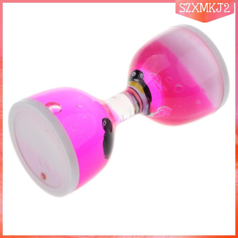 [szxmkj2] Đồng Hồ Cát Dầu Động Vật Nổi Trên Mặt Nước Cảm Ứng Chuyển Động Màu Xanh Dương