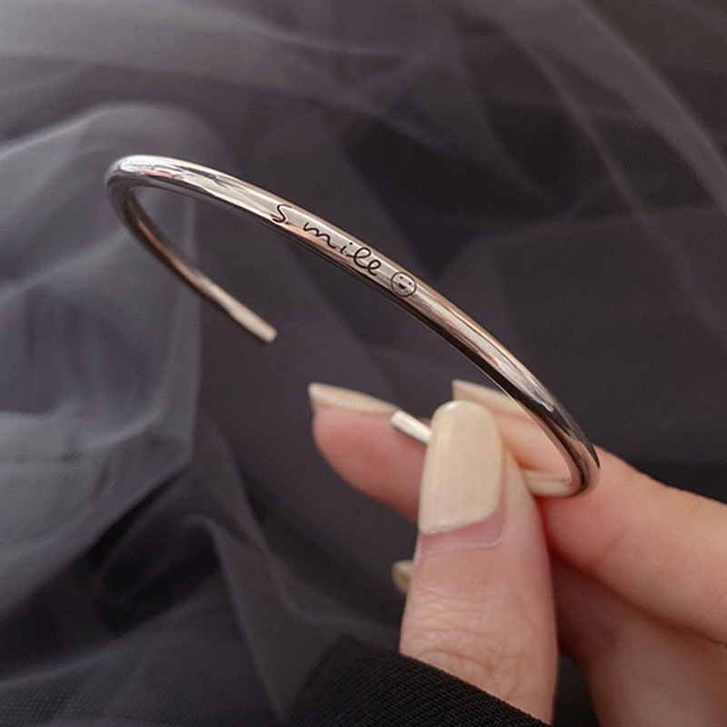 ❤zheting❤ 925 Silver Smiling Letter Women's Bracelet