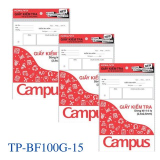 Giấy kiểm tra ô ly Campus đôi BF100G