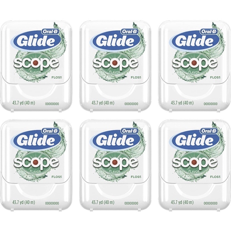 Set 6 hộp chỉ nha Glide Oral-B Dental Floss Scope Flavor 40m[Hàng Mỹ]