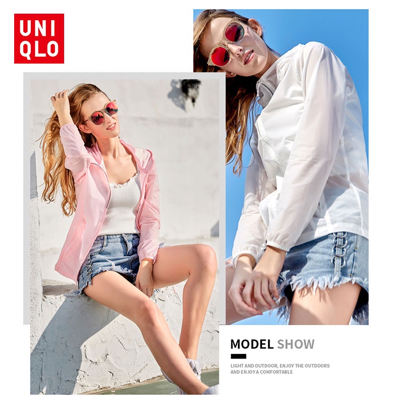 Uniqlo Áo Khoác Thể Thao Chống Nắng / Tia UV / Gió Chất Liệu Khô Thoáng Nhanh Thời Trang Mới 2022 Size M-4XL