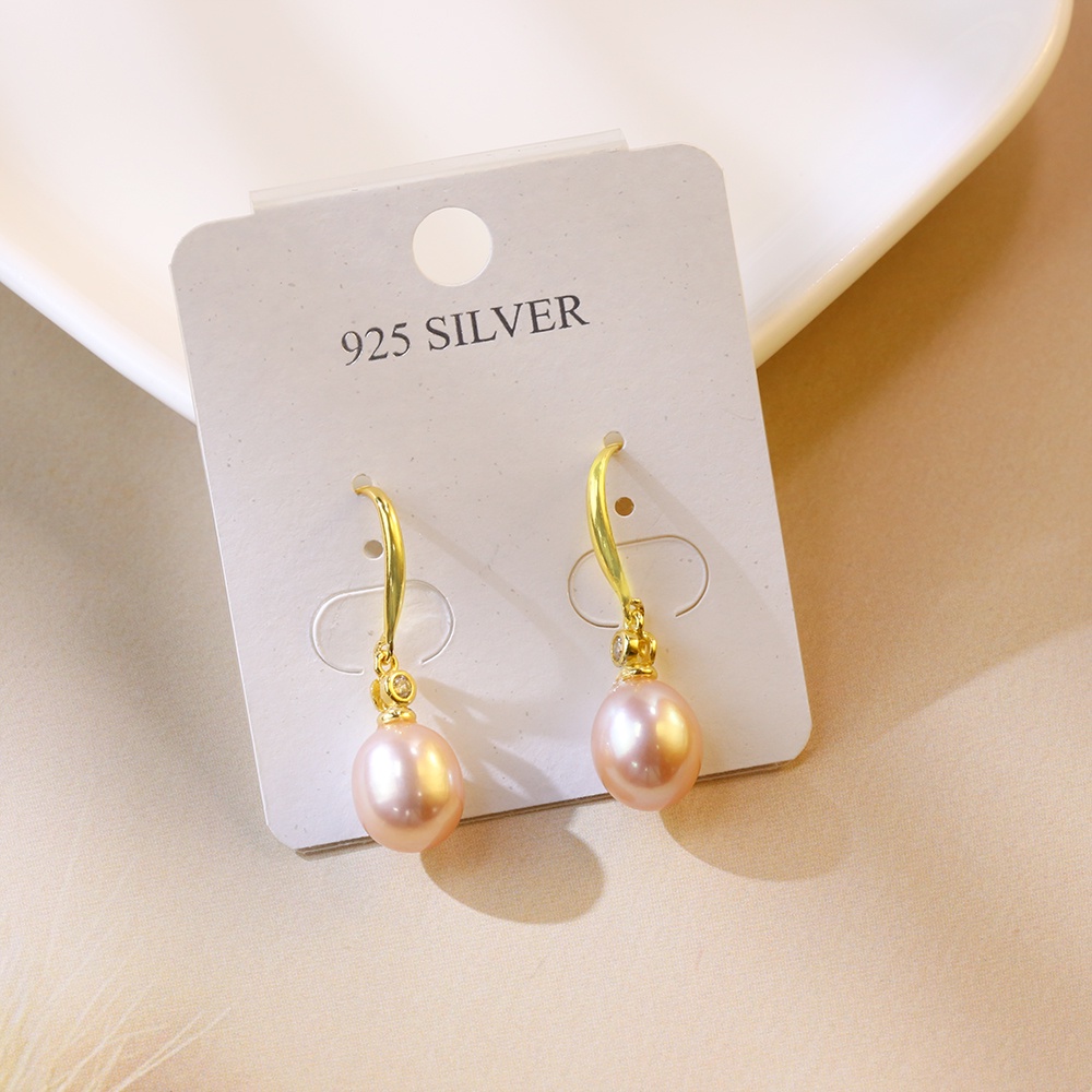 Bông tai ngọc trai nuôi nước ngọt mạ vàng 18K có giấy kiểm định chất lượng - B1932- Bảo Ngoc Jewelry