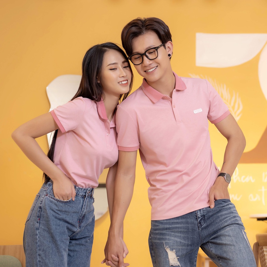 Combo 2 áo polo YODY người lớn hiệu ứng mắt chim APM3299 và APN3340