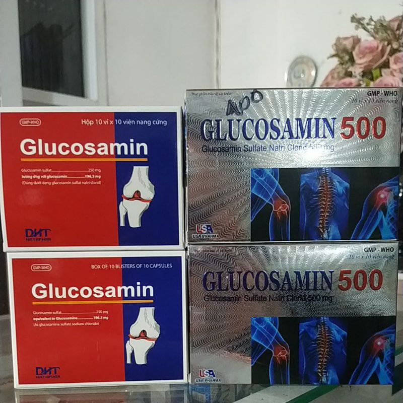Combo 2hộp100viên Glucosamine 500 tái tạo sụn khớp- thoái hoá khớp
