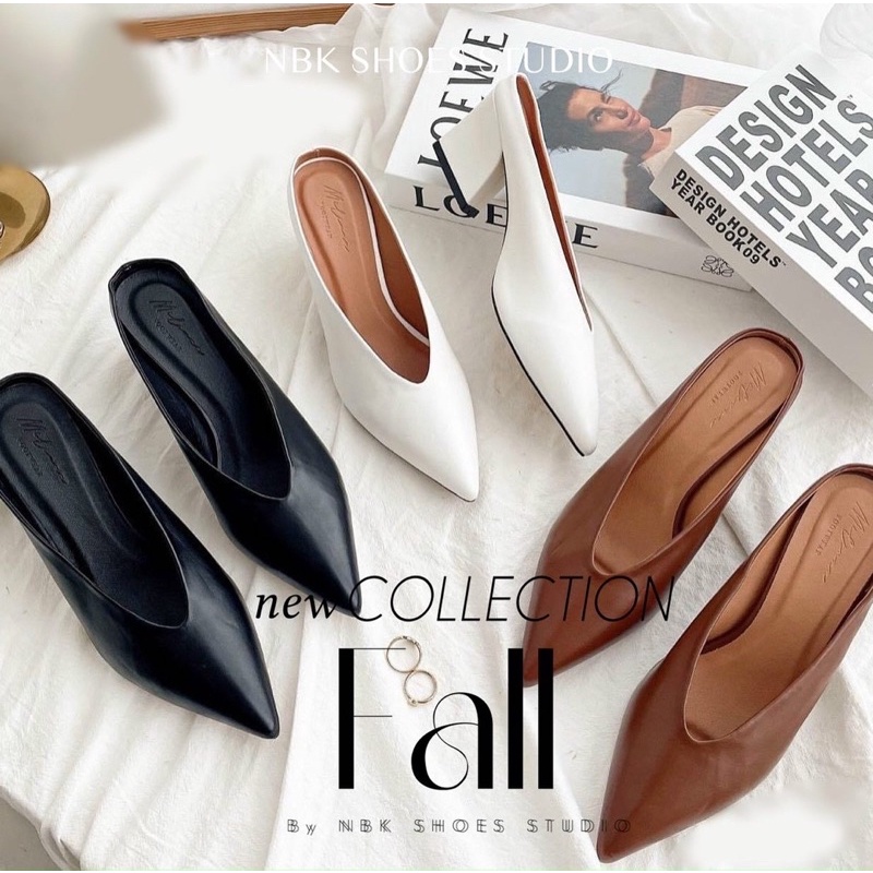 Nbkshoesstudio - Giày Sục mũi nhọn thời trang nữ