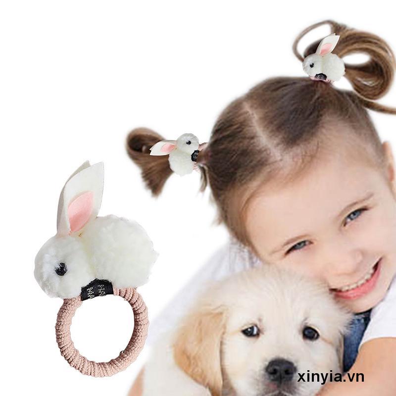 Kẹp tóc/dây buộc tóc hình thỏ đáng yêu phong cách Hàn Quốc