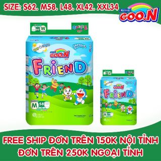 Bỉm Goon Friend quần S62,M58,L48,XL42,XXL34