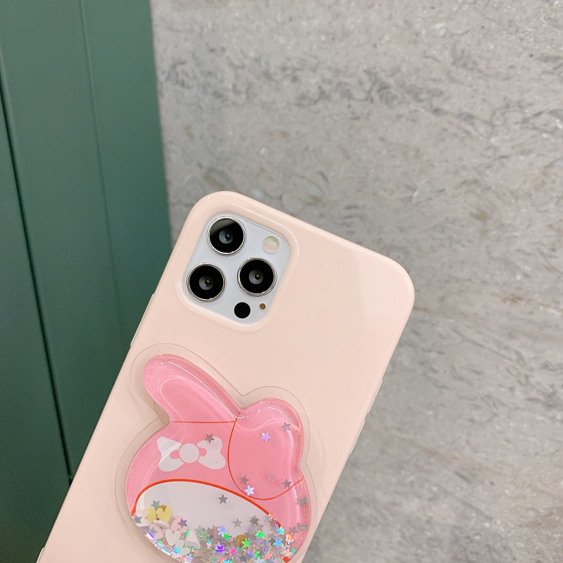 Ốp điện thoại mềm phối giá đỡ hình thỏ melody cho SAMSUNG J2 J7 PRIME J5 J4 PLUS A6 A8 A9 A7 2018 note 8 9 10 plus