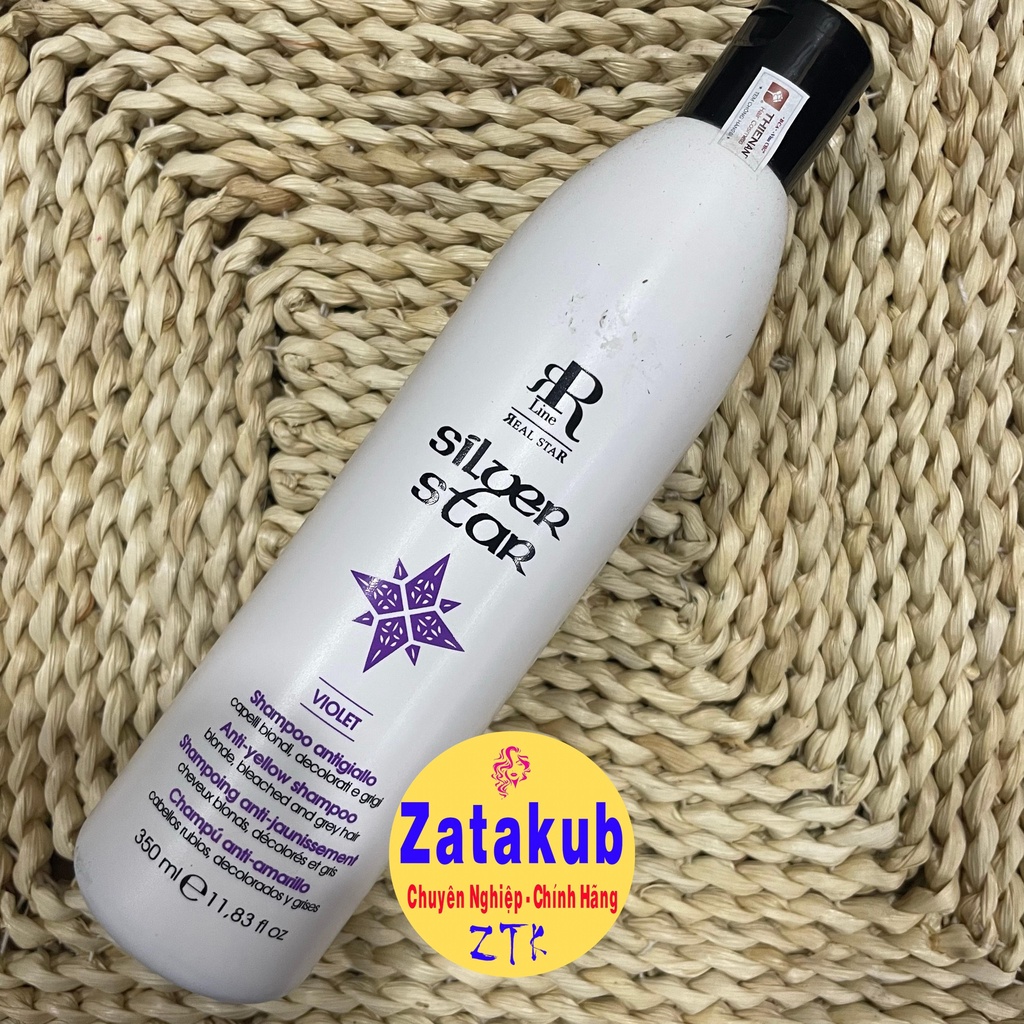 Dầu Gội Tím Khử Vàng Chăm Sóc Và Làm Sáng Màu Tóc Tẩy, Tóc Nhuộm RRline Therapy Sliver Shampoo