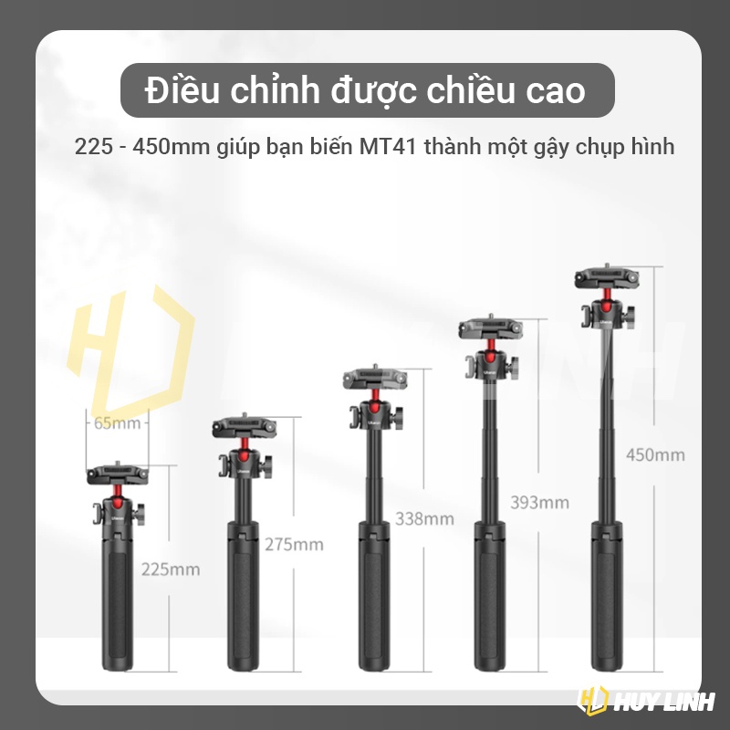 Chân máy Ulanzi MT 41 Mẫu mới nhất năm 2022 - Tặng kèm nút chụp hình bluetooth