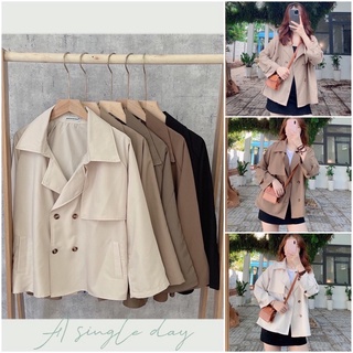 Áo Blazer nữ dáng ngắn chất mịn - Áo khoác măng tô Quảng Châu loại 1