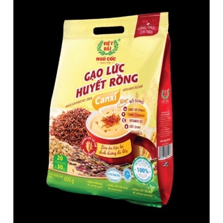 NGŨ CỐC GẠO LỨC HUYẾT RỒNG CANXI VIỆT ĐÀI 600g 20 gói x 30g