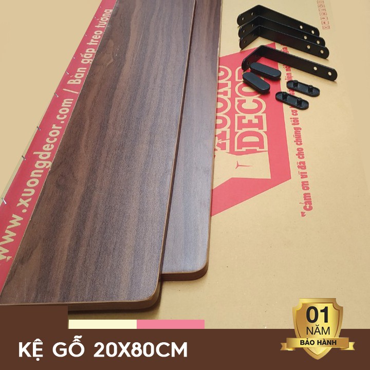 Kệ gỗ, giá sách 20x80cm dầy 18mm Màu Hông/ Nâu/ Trắng Cao cấp Bảo hành 1 năm | BigBuy360 - bigbuy360.vn