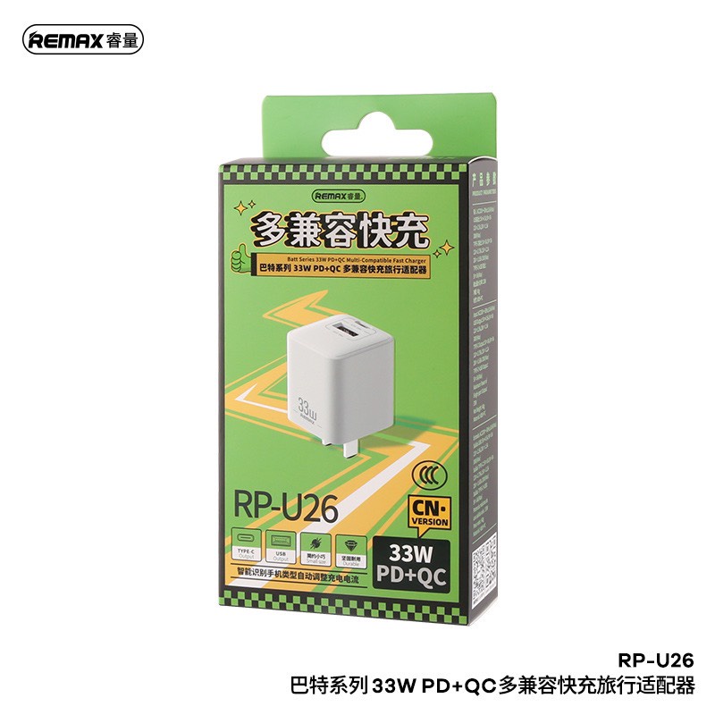 Củ Sạc Nhanh GaN 33w Chính Hãng U26 sạc đầy 50% pin chỉ 30 phút