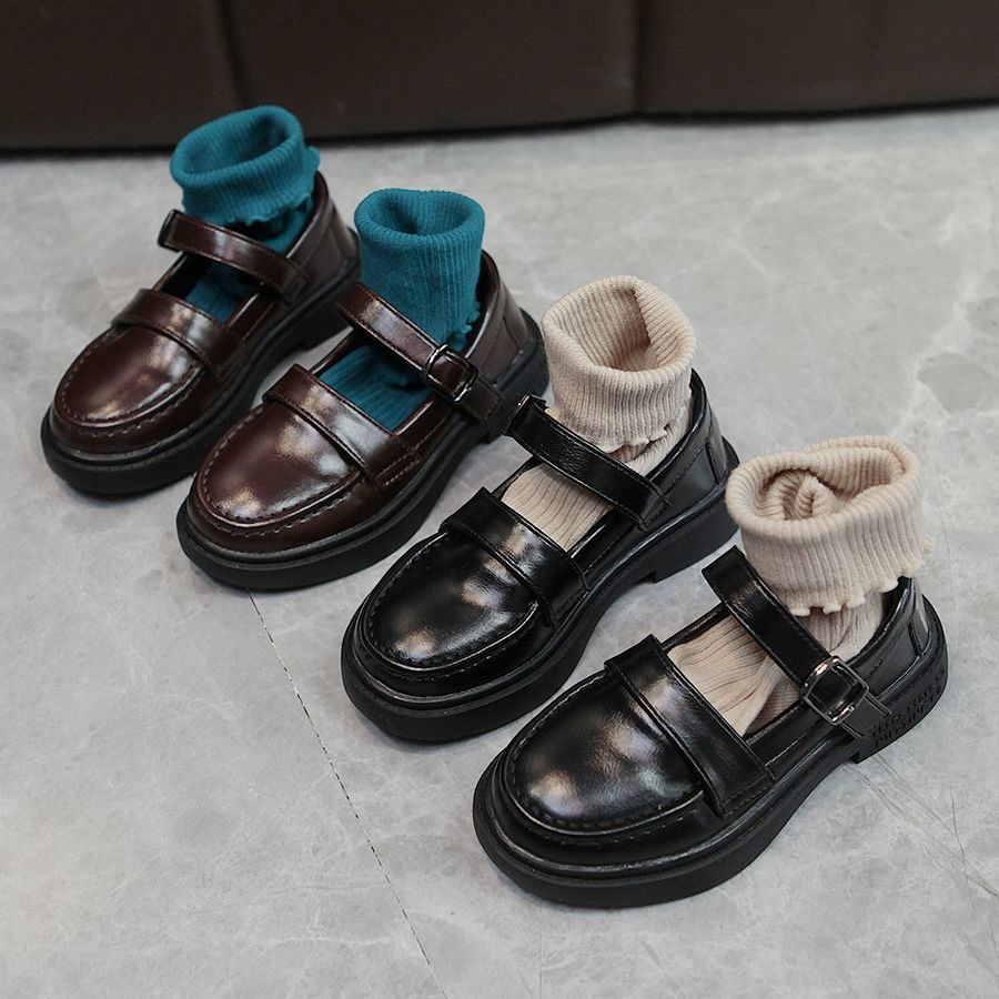 Giày Sandal Da Đế Mềm Thời Trang Xuân Thu Cho Bé Gái