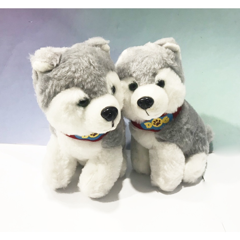 chó bông husky G25B32 gấu bông dễ thương 25cm 20cm