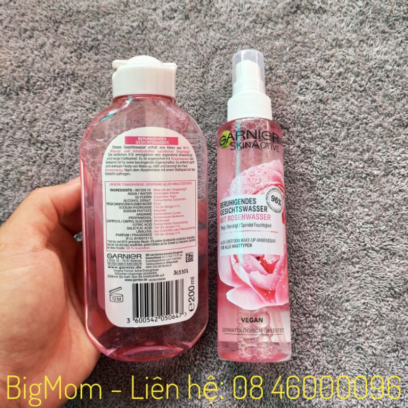 Nước hoa hồng Garnier SkinActive Rosenswasser 200ml