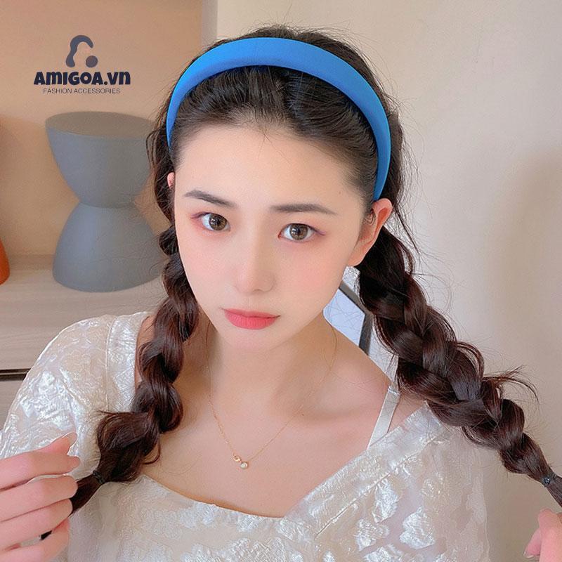 Băng Đô Cài Tóc Dạng Nhấn Màu Kẹo Ngọt Đơn Giản