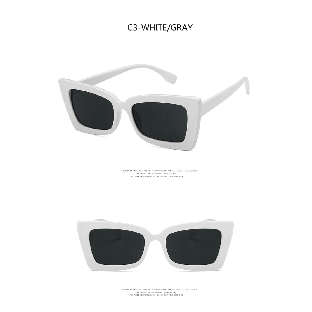 Kính Mát Gọng Vuông Phong Cách Retro Âu Mỹ Thời Trang