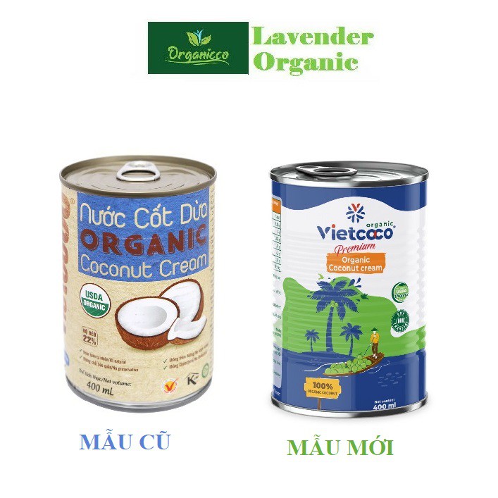 Nước cốt dừa Hữu cơ đóng lon dung tích 400 ml - Organic Coconut Cream